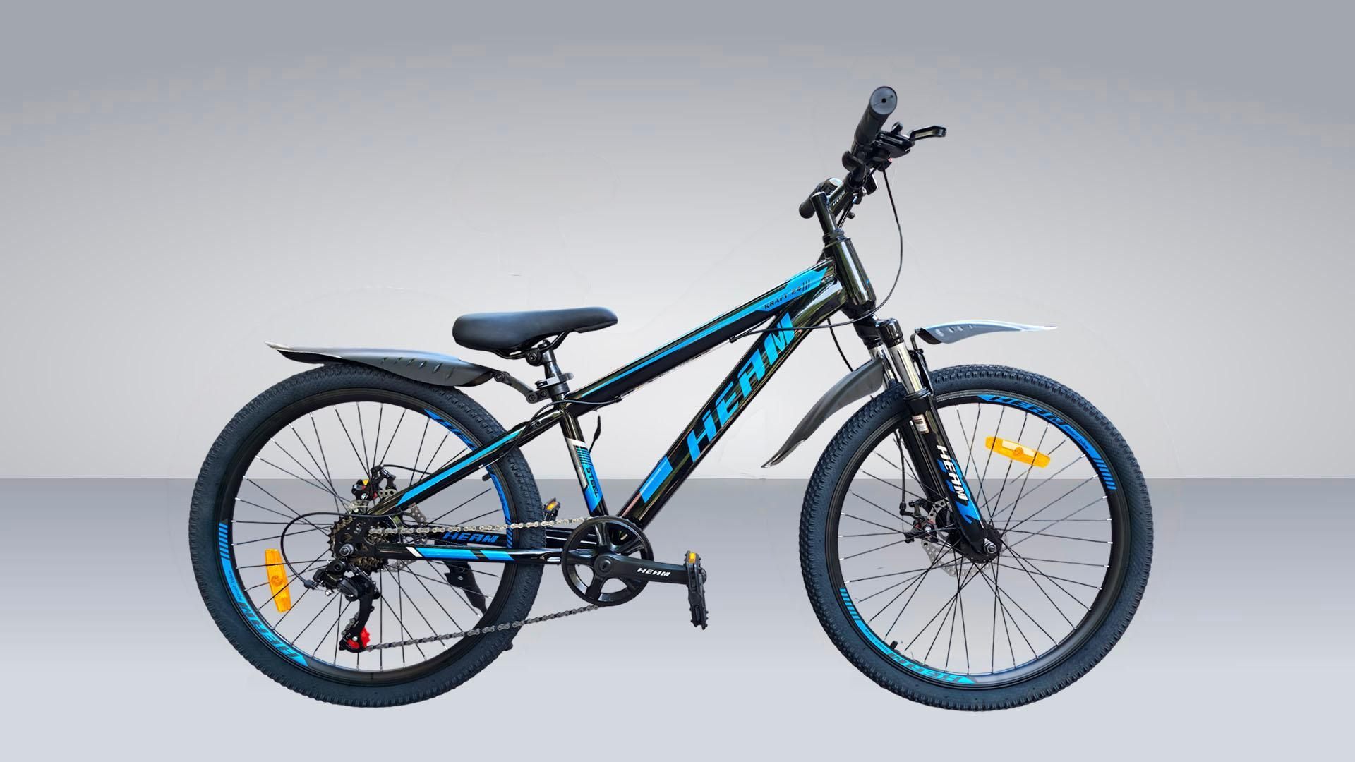 HEAM KRAFT 24-Чёрно-синий Стальная рама, Возраст с 8 лет, Рост от 130 см, Shimano